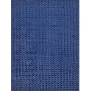 The Blues Handloomed Bamboo Silk Navy 8'x10' Area Rug
