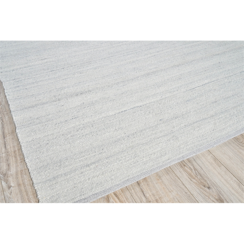 Tocayo Flatweave New Zealand Wool Ivory/Light Blue 3'x5' Area Rug