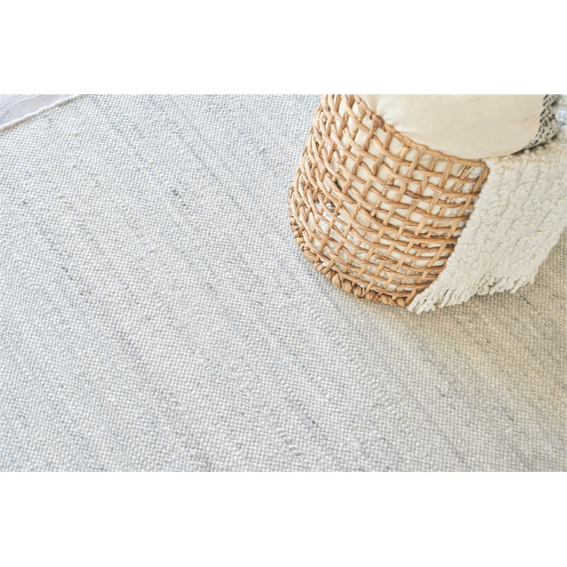 Tocayo Flatweave New Zealand Wool Ivory/Light Blue 3'x5' Area Rug