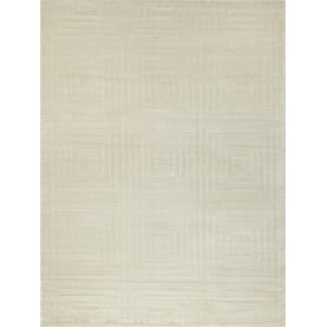 Tovello Modern Handloomed Silky Nylon Beige 10'x14' Area Rug