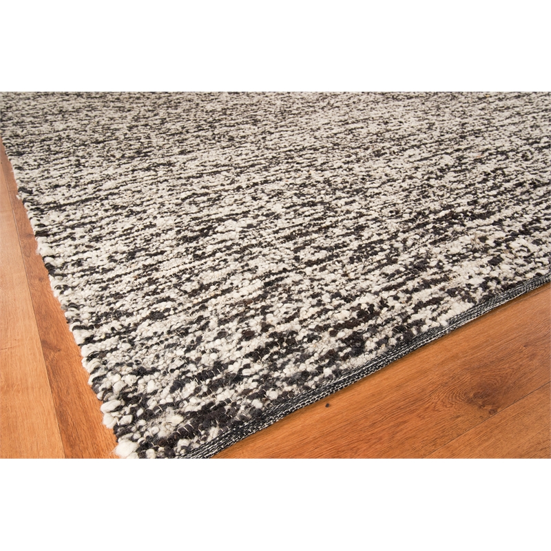 Tocayo Flatweave New Zealand Wool Black 8'x10' Area Rug