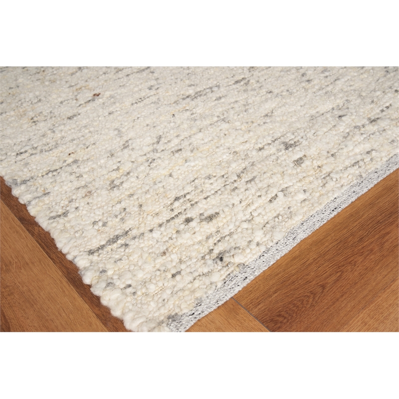 Tocayo Handloomed New Zealand Wool Ivory/Gray 2'x3' Area Rug