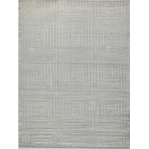 Tovello Modern Handloomed Silky Nylon Light Silver 9'x12' Area Rug