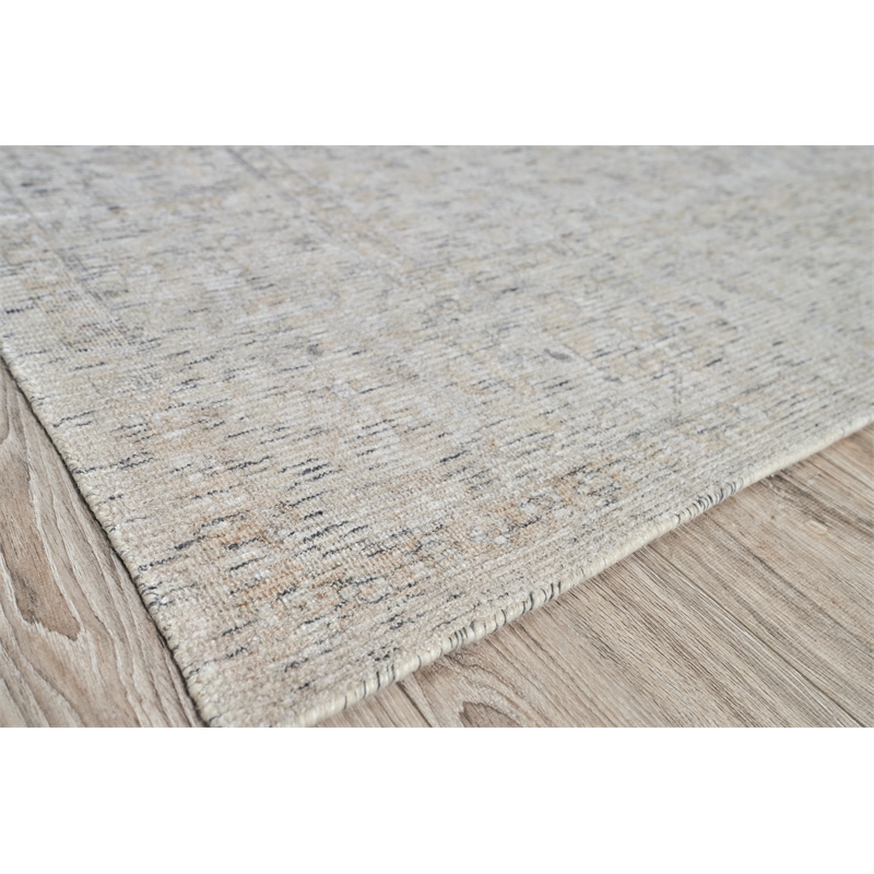 Tuscany Handloomed Wool/Bamboo Silk Beige/Brown 6'x9' Area Rug