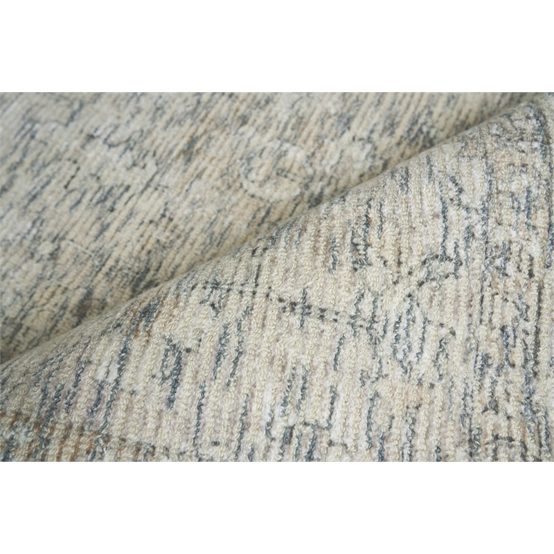 Tuscany Handloomed Wool/Bamboo Silk Beige/Brown 6'x9' Area Rug