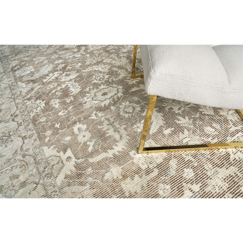 Tuscany Handloomed Wool/Bamboo Silk Brown 14'x18' Area Rug
