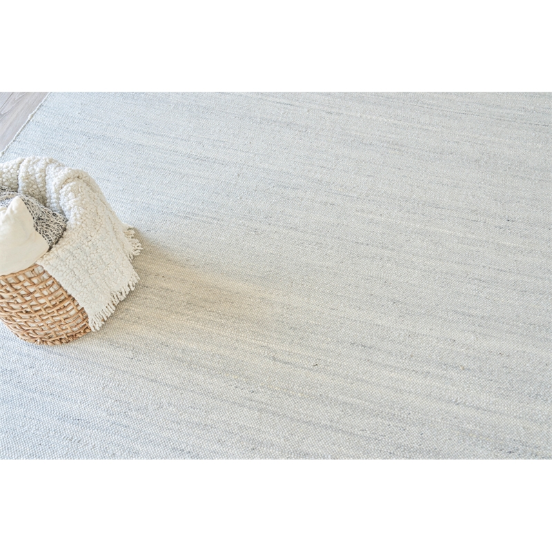 Tocayo Flatweave New Zealand Wool Ivory/Light Blue 10'x14' Area Rug