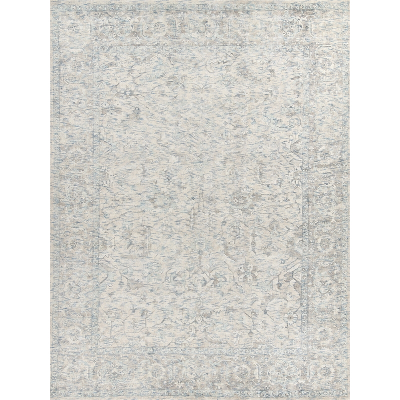 Tuscany Handloomed Wool/Bamboo Silk Beige/Blue 12'x15' Area Rug