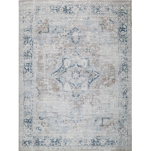Vintage Looms Power Loom Polyester Rust/Navy 2'x3' Area Rug