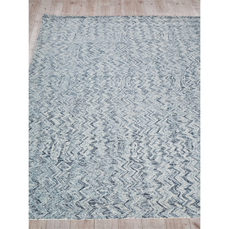 Veneta Hand-Tufted New Zealand Wool Blue 10'x14' Area Rug