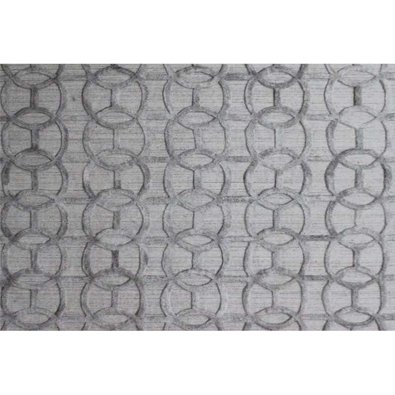 Windsor Handloomed Wool/Bamboo Silk Silver 8'x10' Area Rug