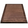 Wide Stripe Handloomed Viscose Chocolate 12'x15' Area Rug