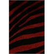 Wilderness Hand-Knotted Wool/Bamboo Silk Black/Red 5'6