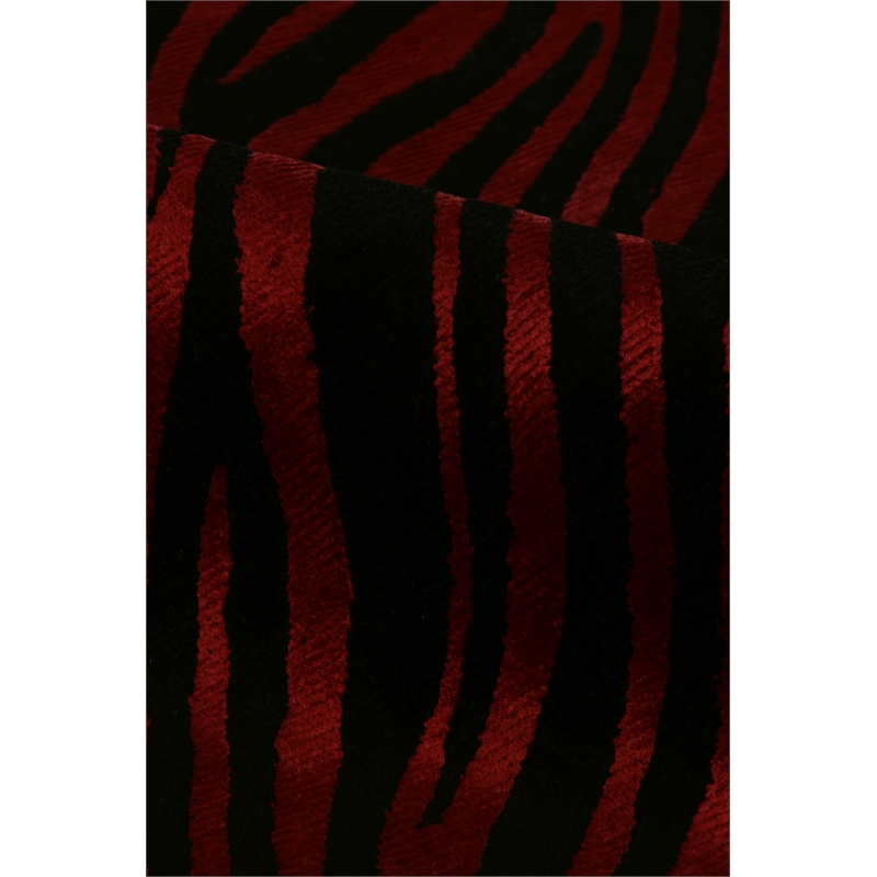 Wilderness Hand-Knotted Wool/Bamboo Silk Black/Red 5'6