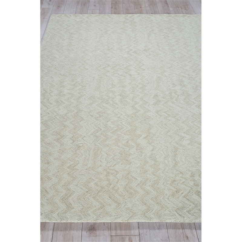 Veneta Hand-Tufted New Zealand Wool Beige 2'x3' Area Rug
