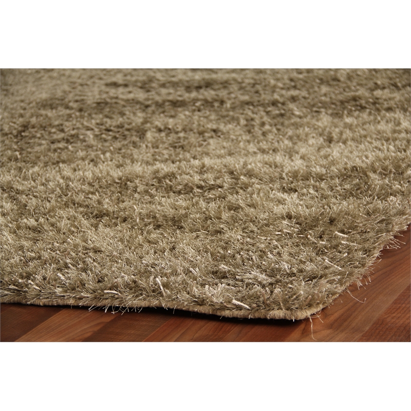 Viscose Shaggy Shag Viscose Beige 10'x14' Area Rug