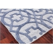 Windsor Handloomed Wool/Bamboo Silk Dark Blue/Gray 8'x10' Area Rug