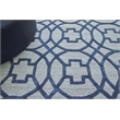 Windsor Handloomed Wool/Bamboo Silk Dark Blue/Gray 8'x10' Area Rug