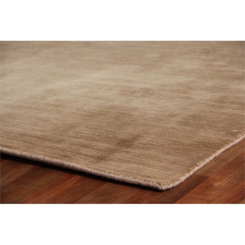 Wool Dove Handloomed New Zealand Wool Taupe 9'x12' Area Rug