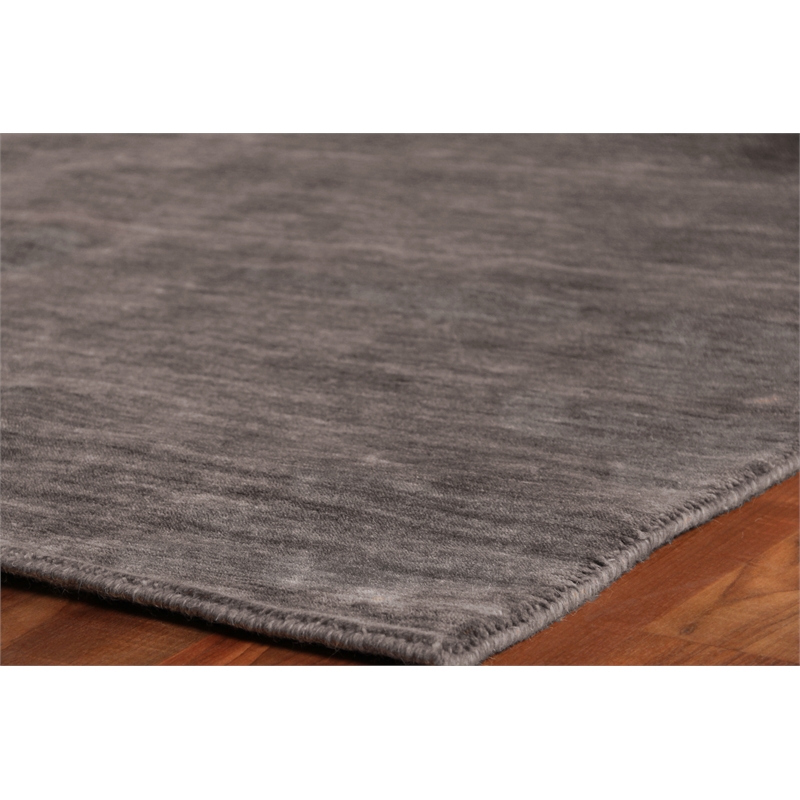 Wool Dove Handloomed New Zealand Wool Light Charcoal 8'x10' Area Rug