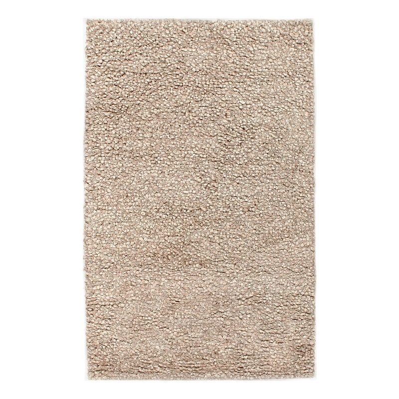 Wool Shaggy Hand-Knotted New Zealand Wool Beige 10'x14' Area Rug