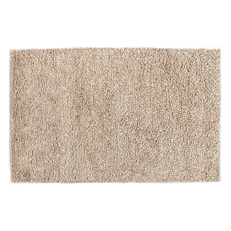 Wool Shaggy Hand-Knotted New Zealand Wool Beige 8'x11' Area Rug