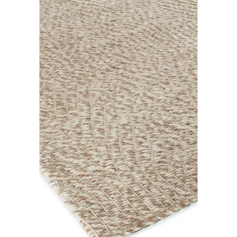 Woven Earth Flatweave New Zealand Wool Beige 6'x9' Area Rug