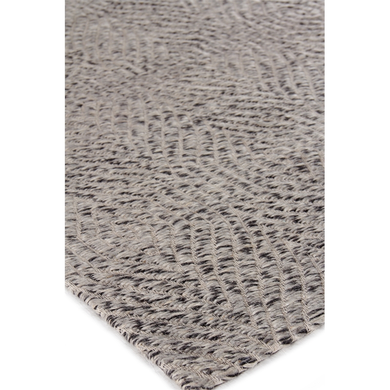 Woven Earth Flatweave New Zealand Wool Silver 6'x9' Area Rug