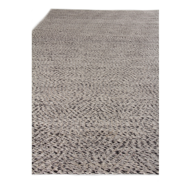 Woven Earth Flatweave New Zealand Wool Silver 6'x9' Area Rug