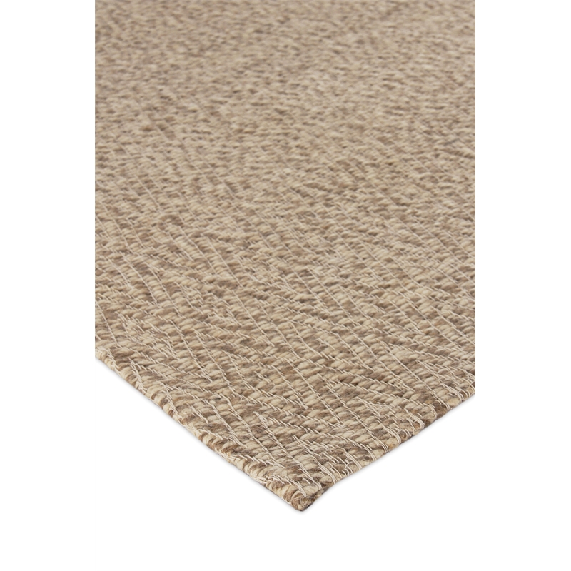 Woven Earth Flatweave New Zealand Wool Beige 6'x9' Area Rug