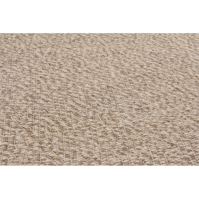 Woven Earth Flatweave New Zealand Wool Beige 6'x9' Area Rug