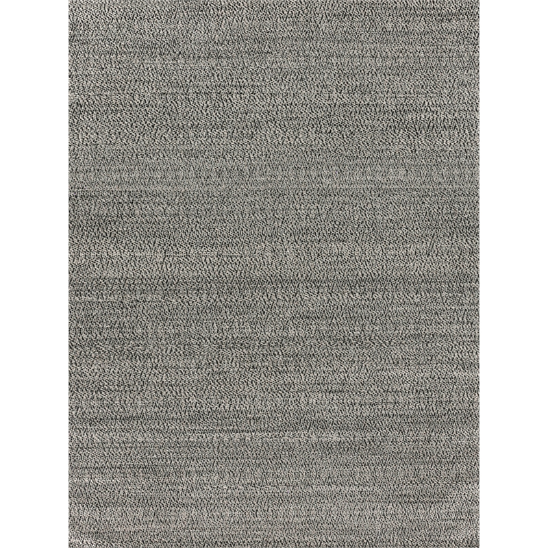 Woven Earth Flatweave New Zealand Wool Black 6'x9' Area Rug