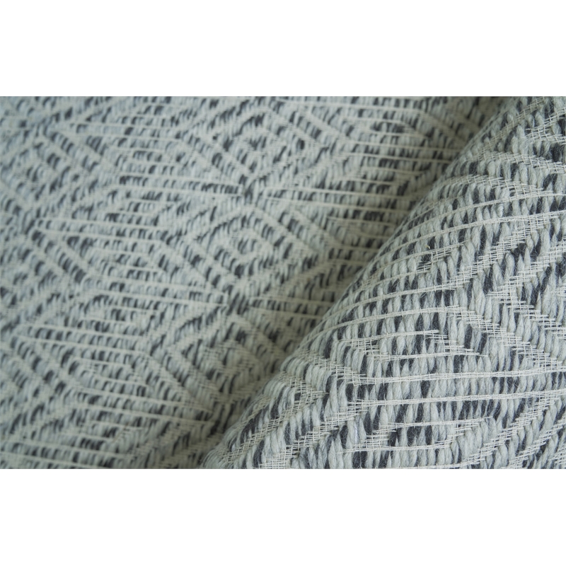 Woven Earth Flatweave New Zealand Wool Silver 6'x9' Area Rug