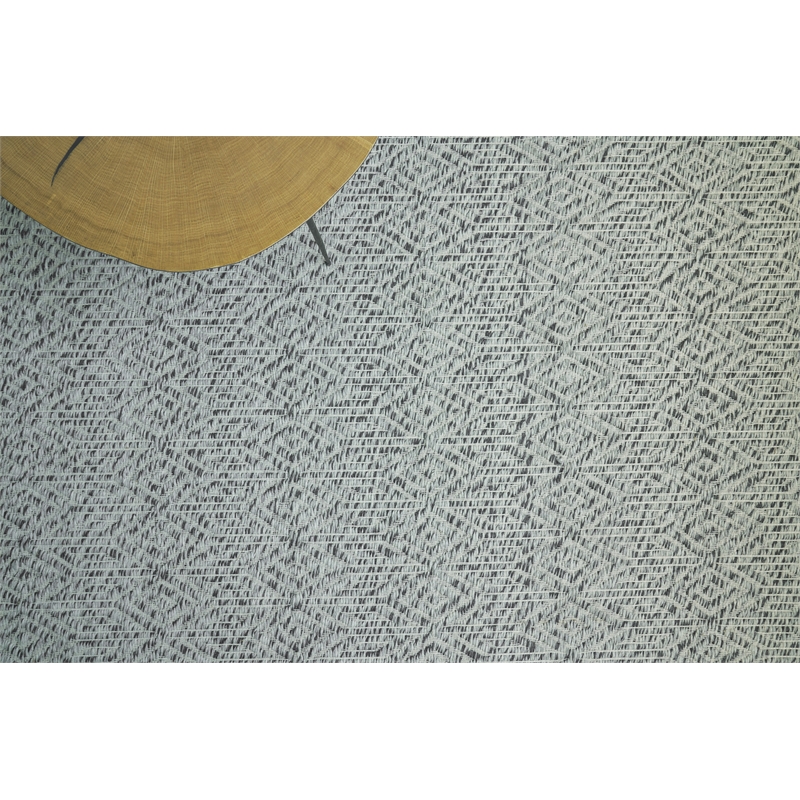 Woven Earth Flatweave New Zealand Wool Silver 6'x9' Area Rug