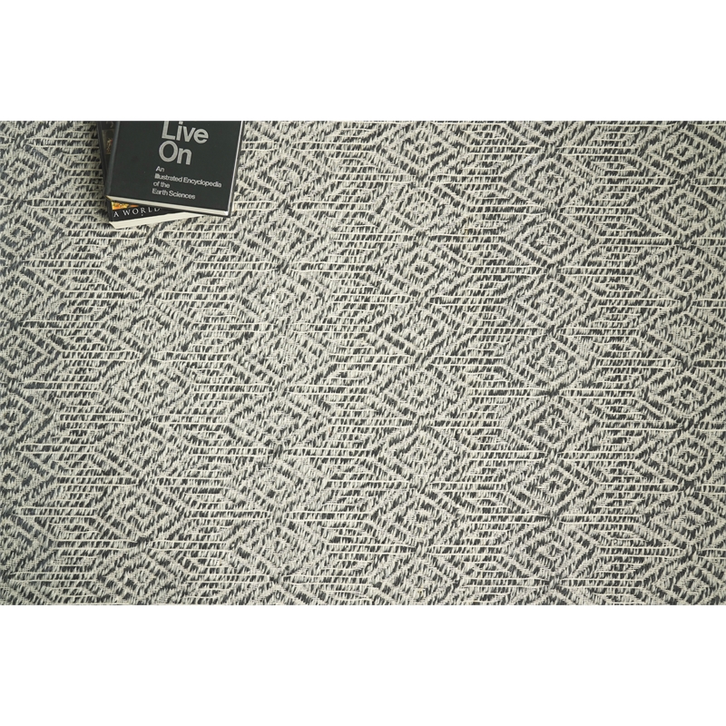 Woven Earth Flatweave New Zealand Wool Black 6'x9' Area Rug