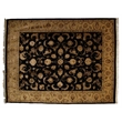 Hand-Knotted Wool/Silk Black/Gold 8'x10' Area Rug