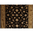 Hand-Knotted Wool/Silk Black/Gold 8'x10' Area Rug