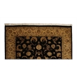 Hand-Knotted Wool/Silk Black/Gold 8'x10' Area Rug