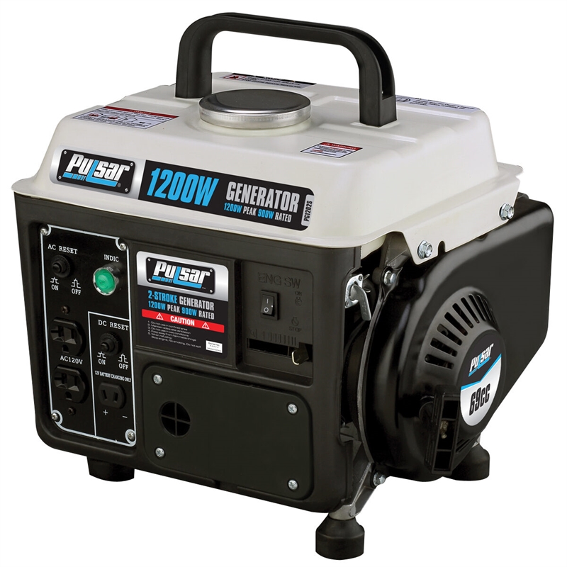 Pulsar 1200 Watt Portable 2-Cycle Generator in White