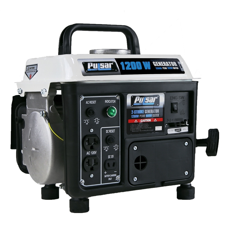 Pulsar 1200 Watt Portable 2-Cycle Generator in White