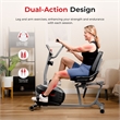 Sunny Health & Fitness Smart Mag Recumb Bike w/ Hand Cycle in Gray