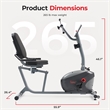 Sunny Health & Fitness Smart Mag Recumb Bike w/ Hand Cycle in Gray