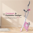 Sunny Health & Fitness Pink Foldable Mag X-Bike Pro in Pink