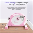 Sunny Health & Fitness Under Desk Smart Mini Bike in Pink