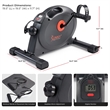 Sunny Health & Fitness Smart Mini Bike w/ Bands & Mat in Black