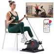 Sunny Health & Fitness Smart Mini Bike w/ Bands & Mat in Black