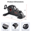 Sunny Health & Fitness Smart Under Desk Mag Cycle in Black