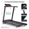 Sunny Health & Fitness Interactive Slim Auto Incline Treadmill w/Bluetooth-Black