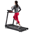 Sunny Health & Fitness Interactive Slim Auto Incline Treadmill w/Bluetooth-Black