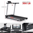 Sunny Health & Fitness Pace 500 Smart Auto Incline Treadmill in Black/Gray/Red
